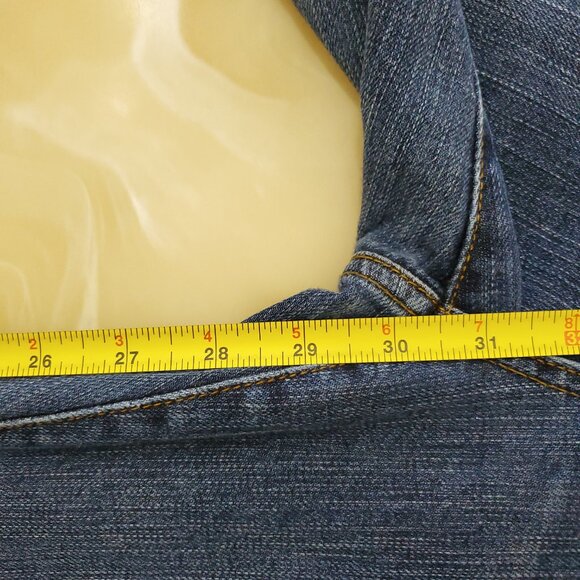 Tory Burch Slouchy Slim Gold Logo Hardware Low-Rise Y2K Women's Jeans Size 27 - Picture 10 of 14